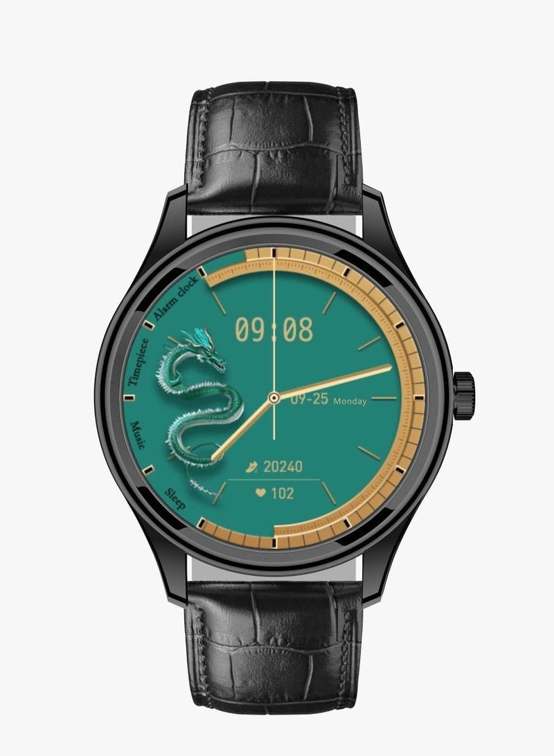 Hommtel GT5 Ultrabithin Smartwatch with 1.53-Inch Real AMOLED Display, 7.8mm Slim Design, Includes 3 Straps & Wireless Charger, Fitness & Notifications Tracker for Men & Boys – Black - Image 1